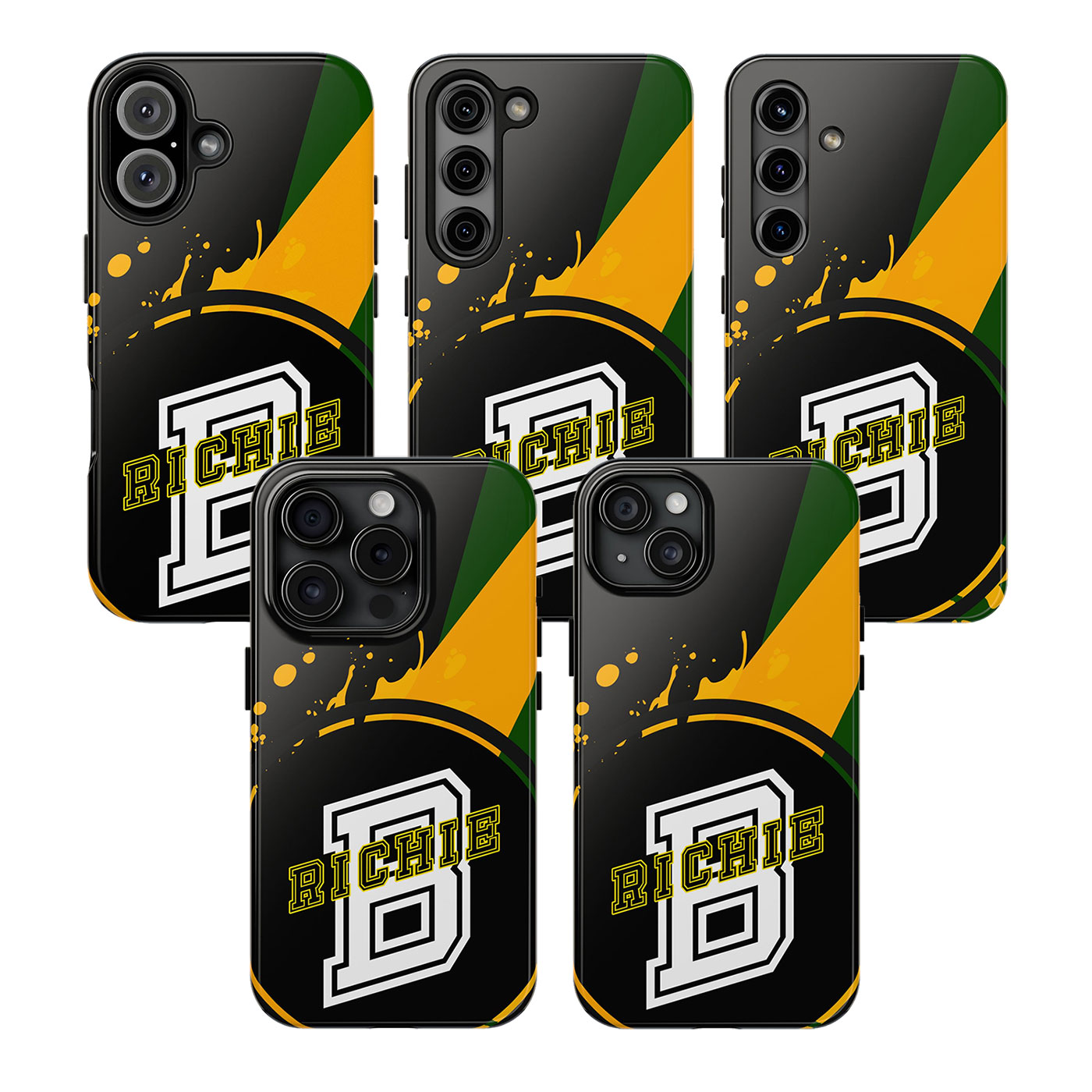 Tough Phone Cases - Richie B Brand - iPhone 15 - 16 and Samsung S21 - S24